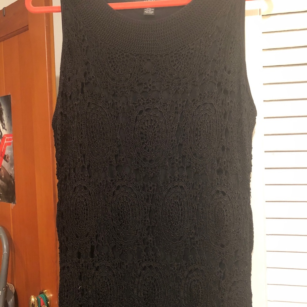 Embroidered Little Black Dress